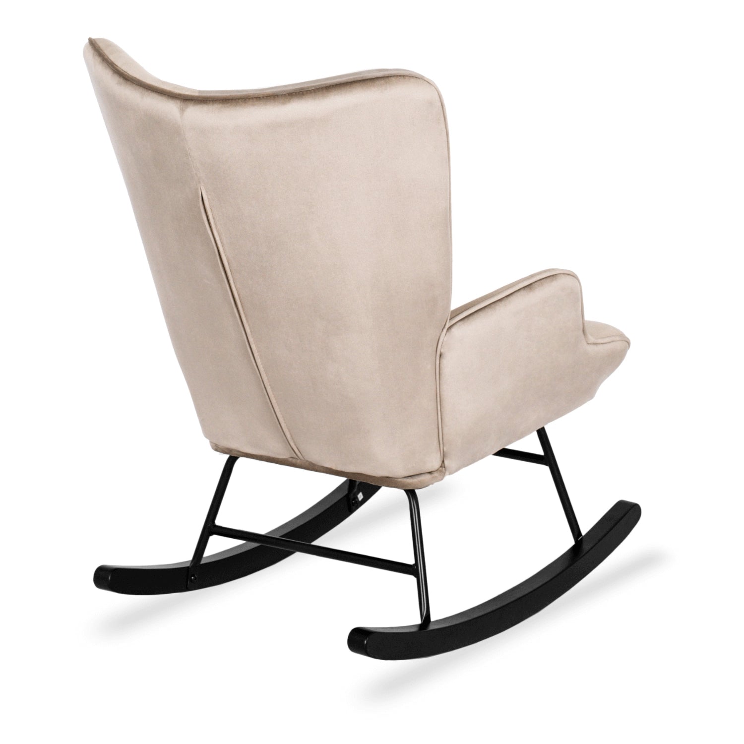 Elite ELIS Beige Velvet Rocking Chair