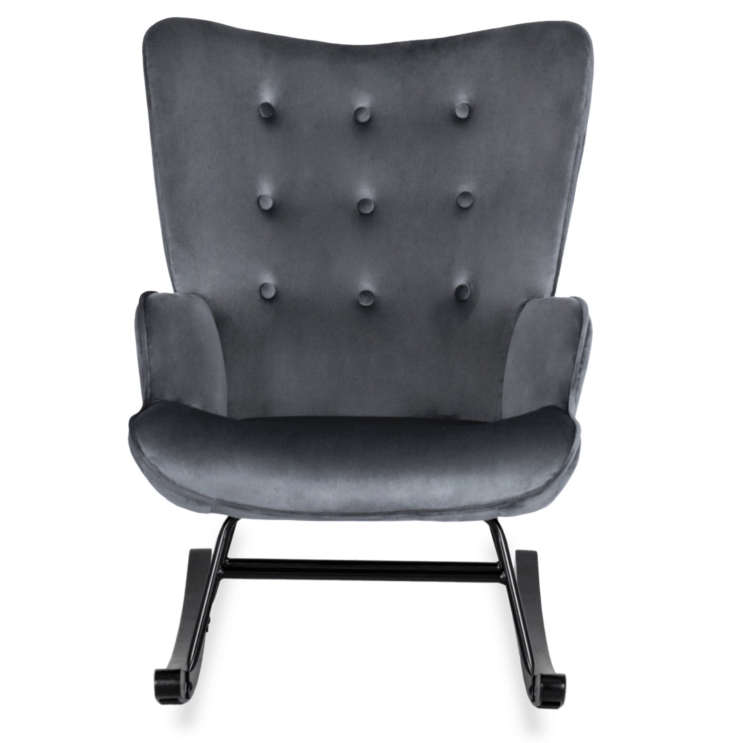 Elite ELIS Grey Velvet Rocking Chair