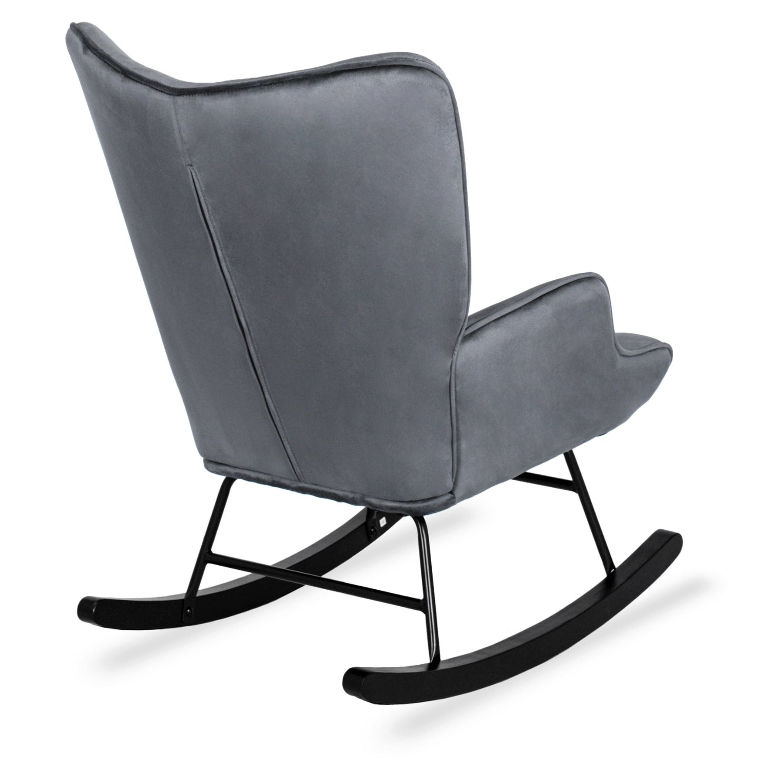 Elite ELIS Grey Velvet Rocking Chair