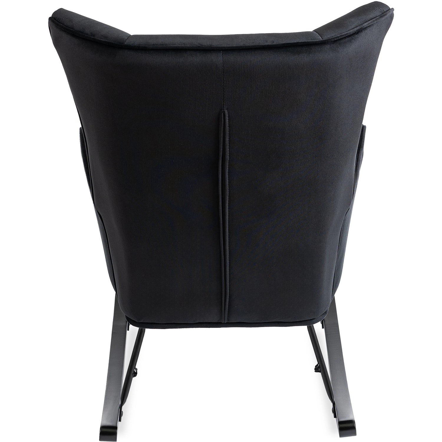 Elite JACKSON Black Velvet Rocking Chair