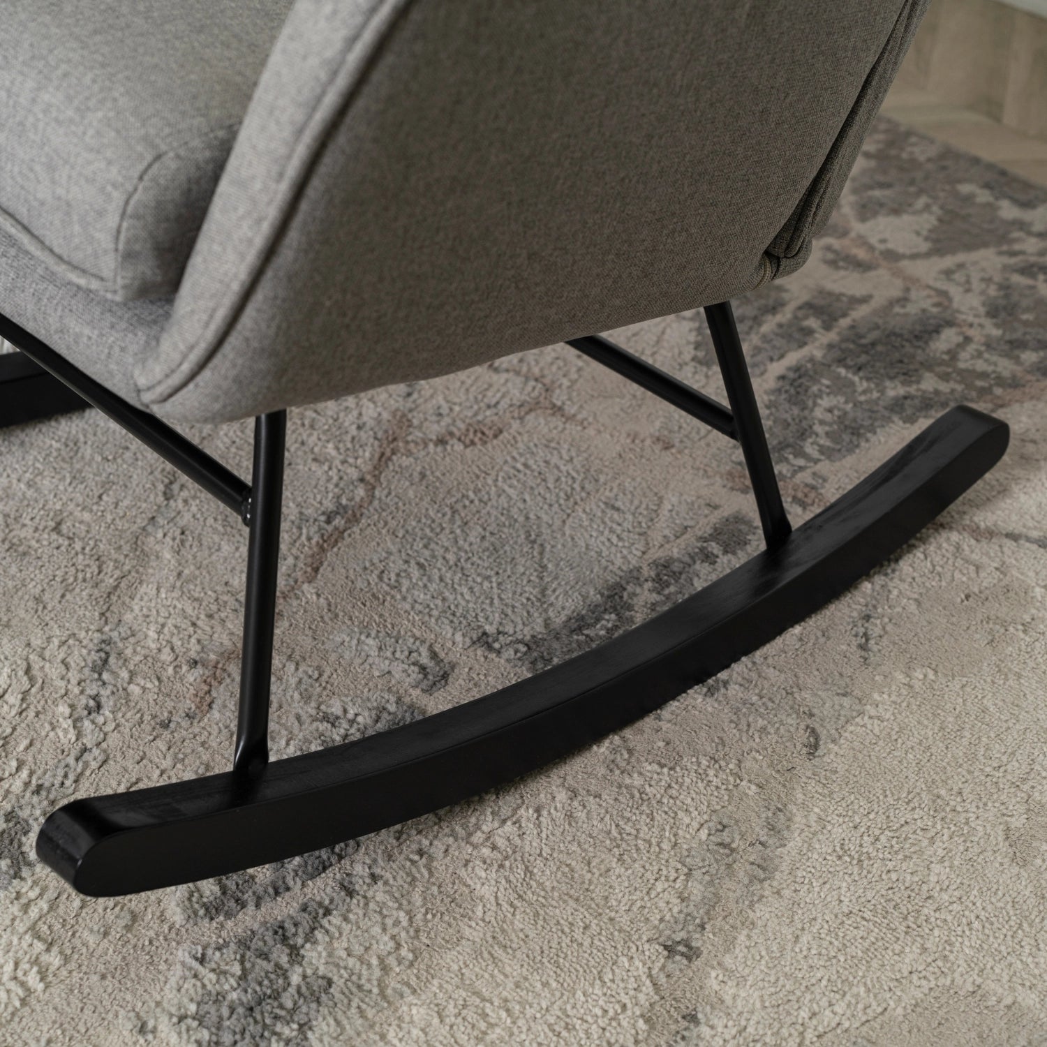 Elite JACKSON Grey Fabric Rocking Chair