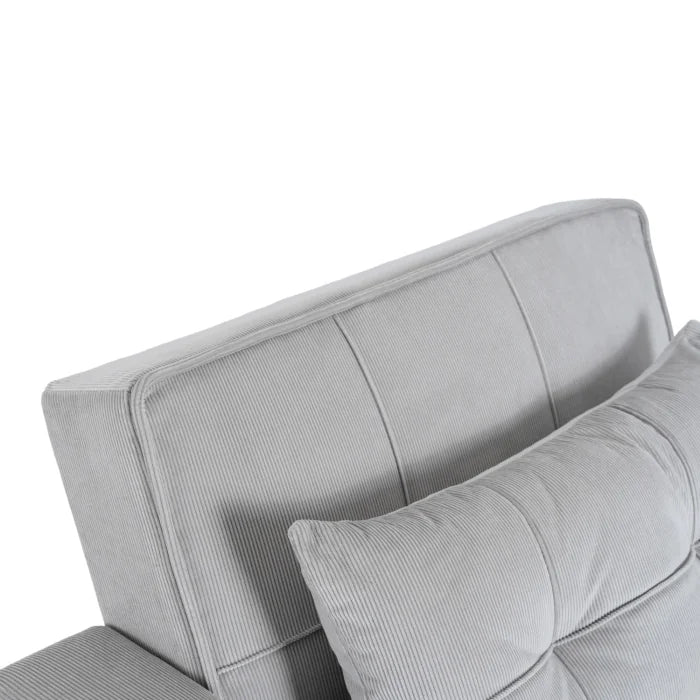 Elite SOLOR  SOLOR Sleeping Armchair, Fold-Out American Style, Gray Corduroy, Modern Design