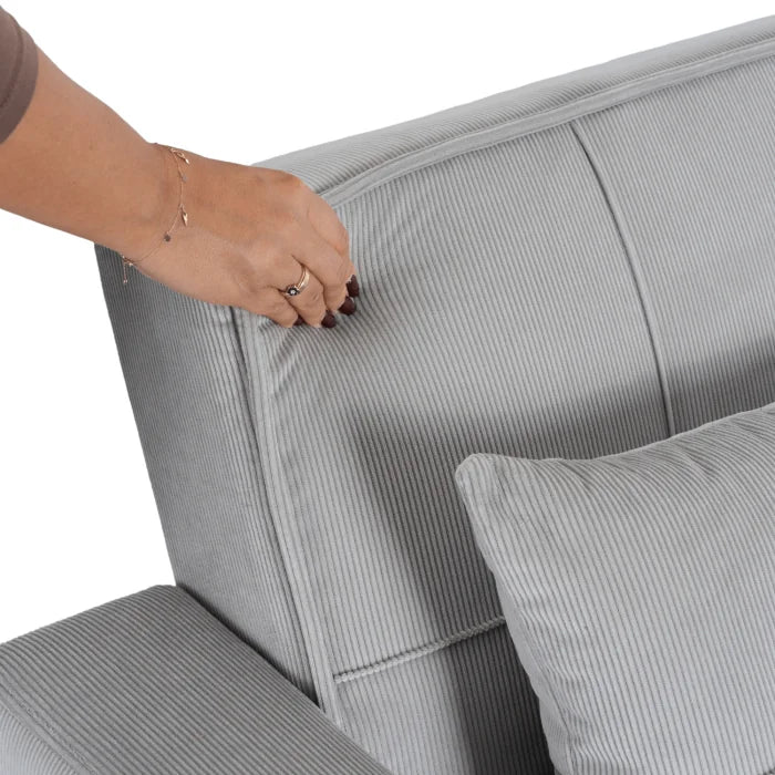 Elite SOLOR  SOLOR Sleeping Armchair, Fold-Out American Style, Gray Corduroy, Modern Design