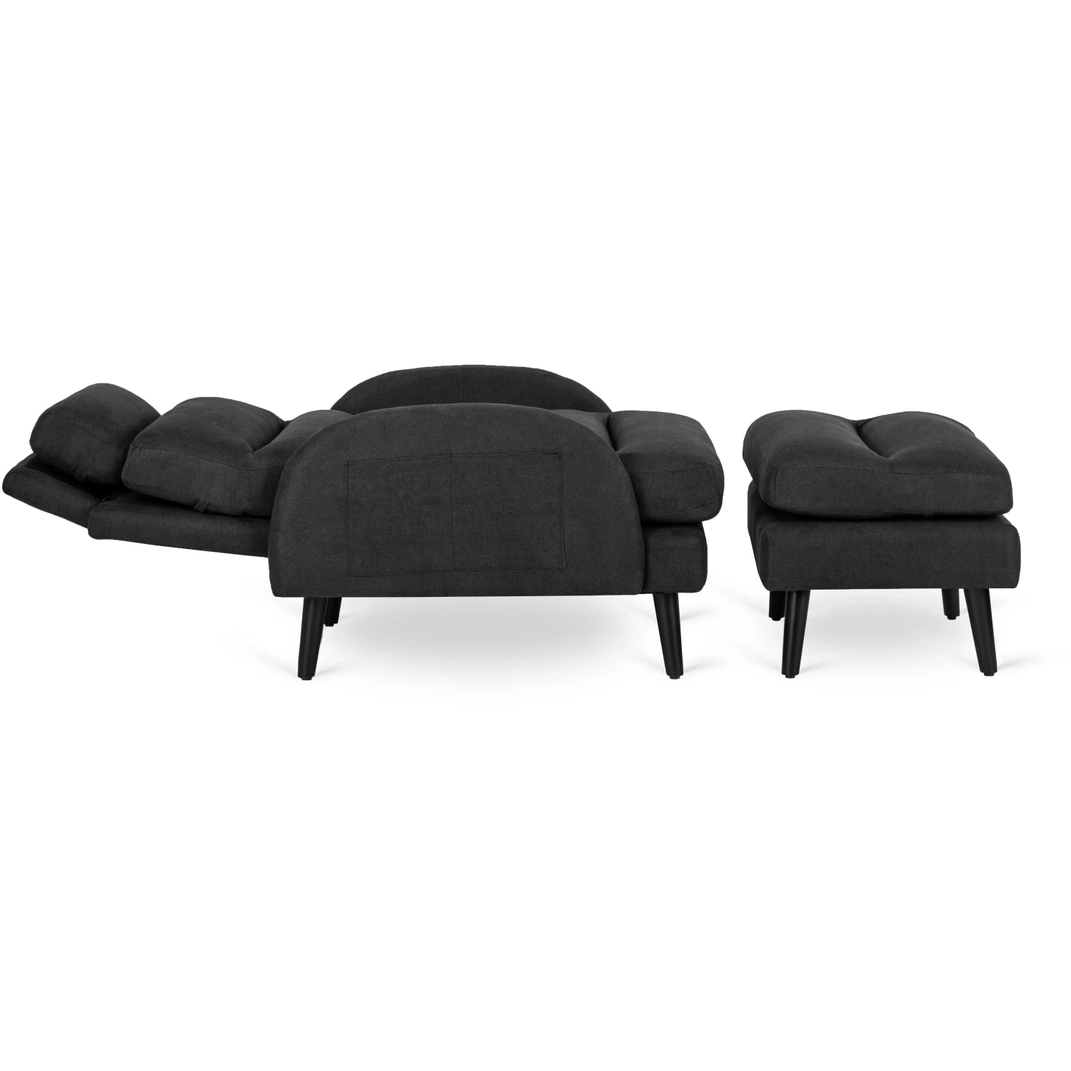 Elite HENRY Black Recliner Armchair with Footrest