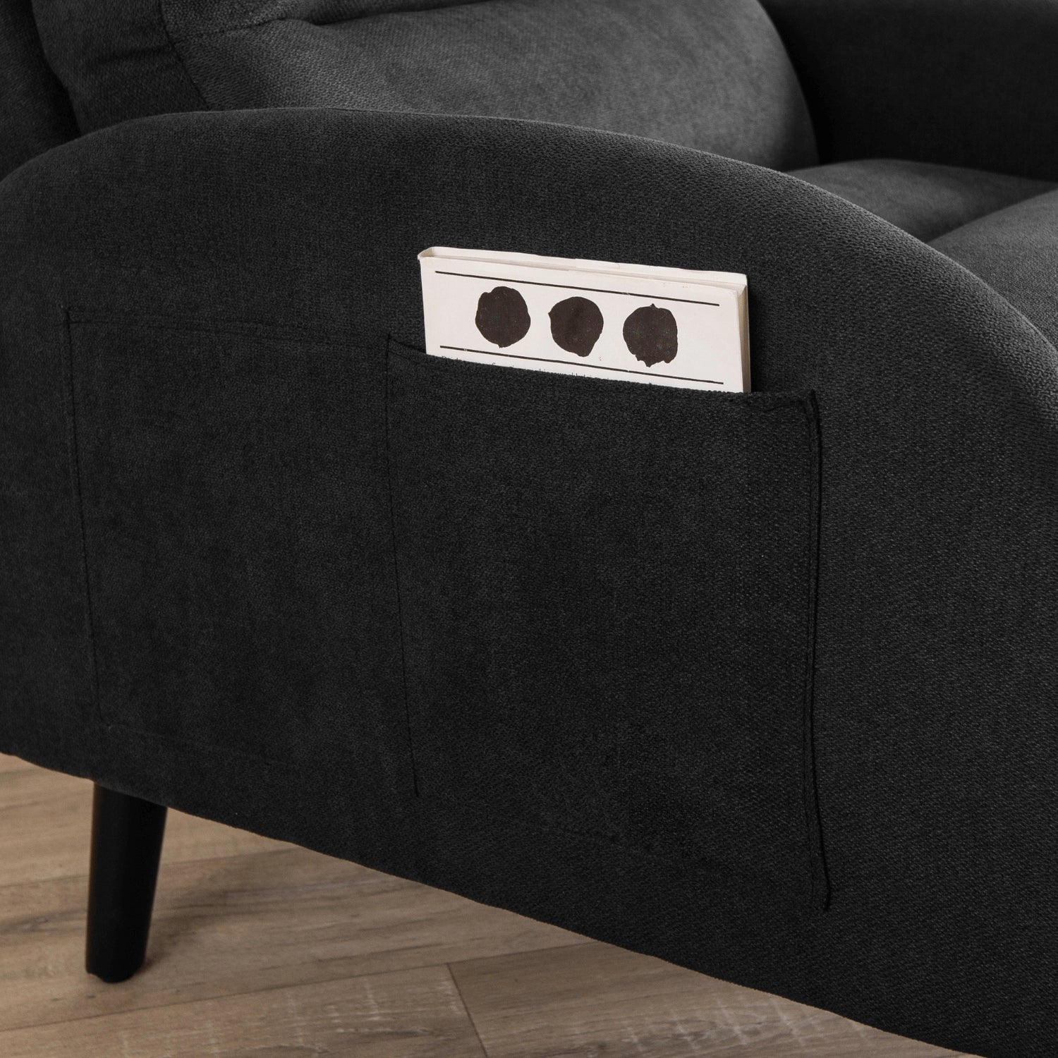 Elite HENRY Black Recliner Armchair with Footrest