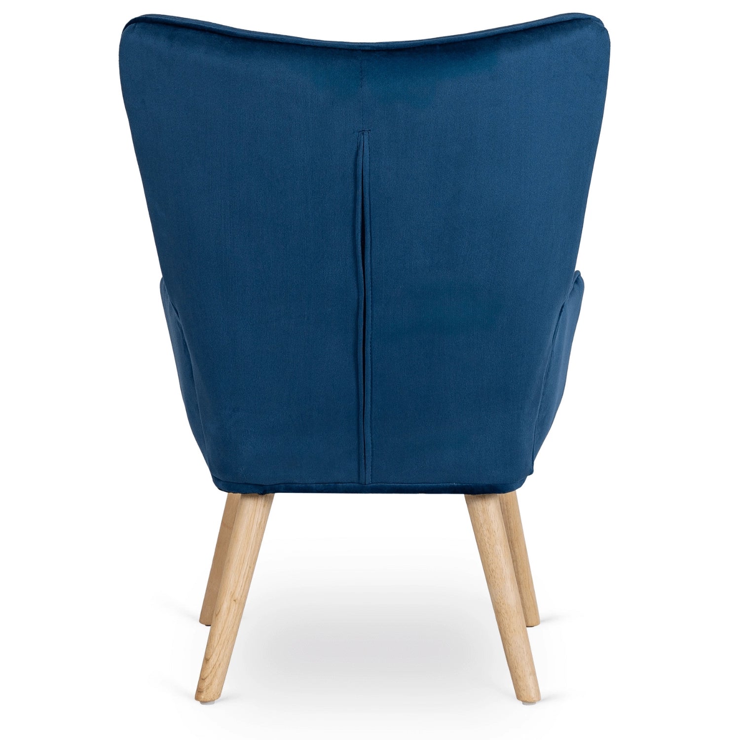 Elite LOZANO Navy Blue Velvet Armchair with Footstool