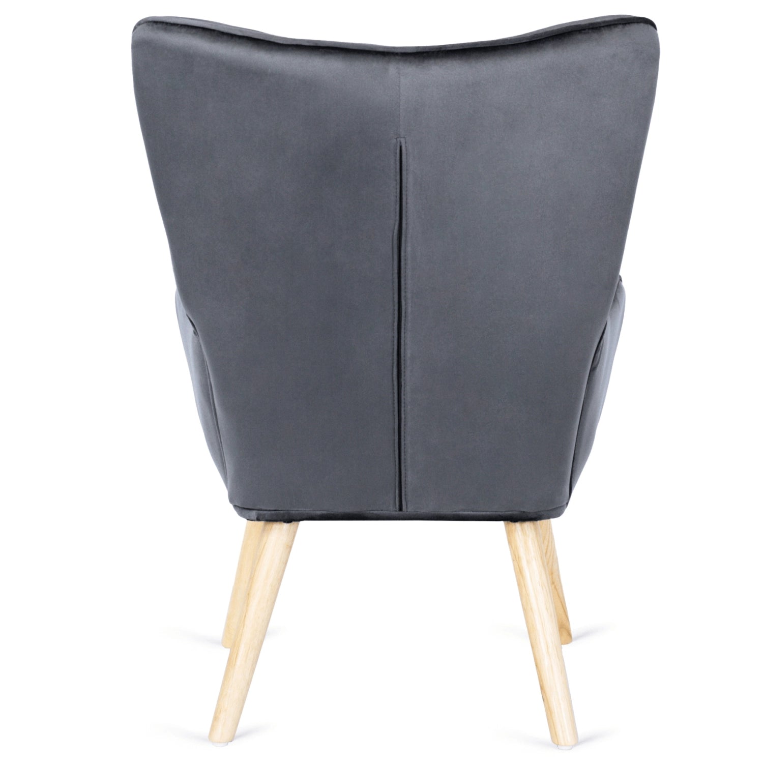Elite LOZANO Grey Velvet Armchair with Footstool