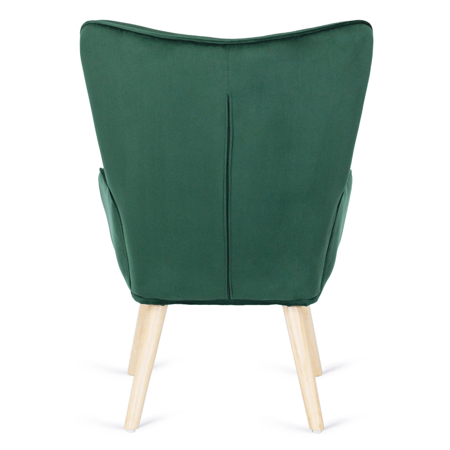 Elite LOZANO Green Velvet Armchair with Footstool