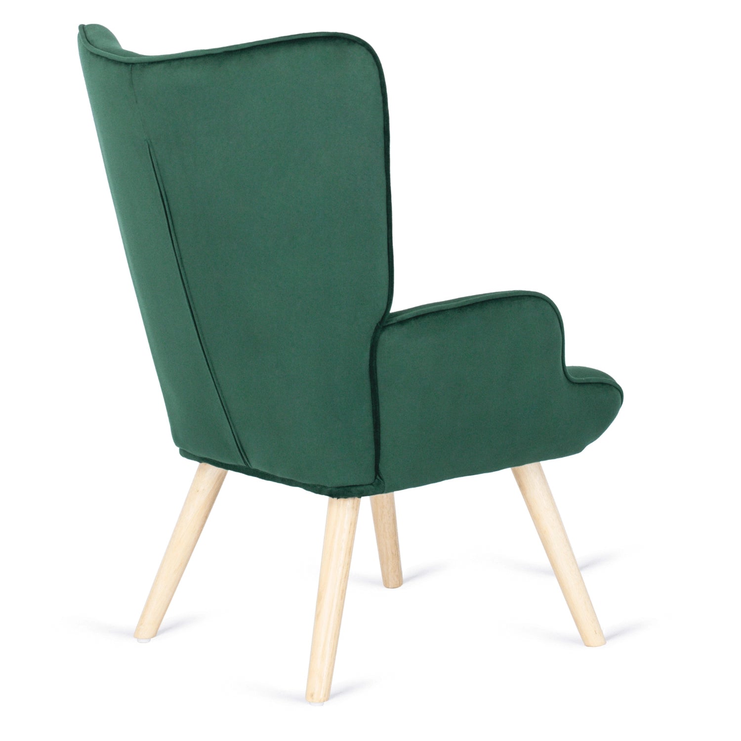 Elite LOZANO Green Velvet Armchair with Footstool