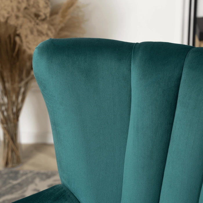 Elite MALLO Green Velvet Armchair