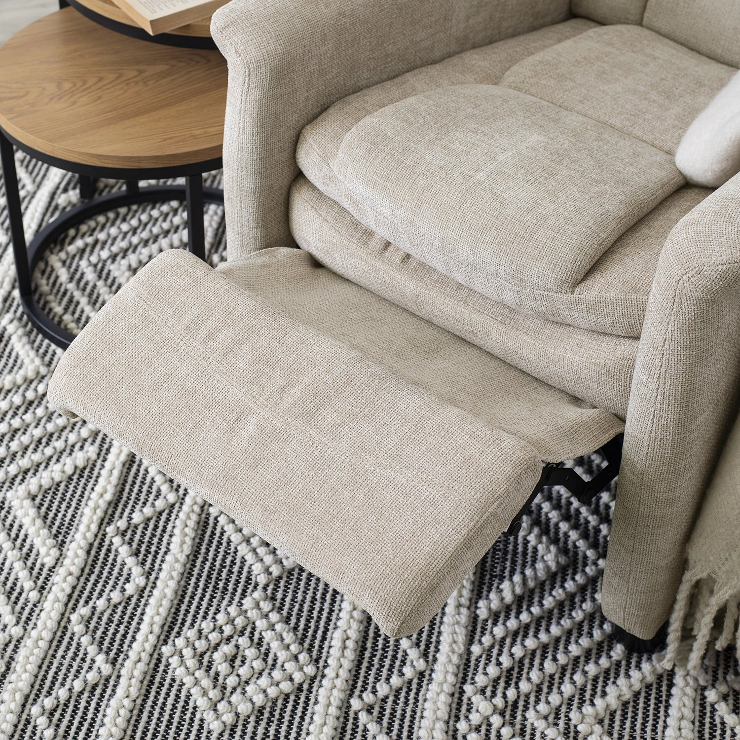 Elite NORDI Beige Recliner Armchair