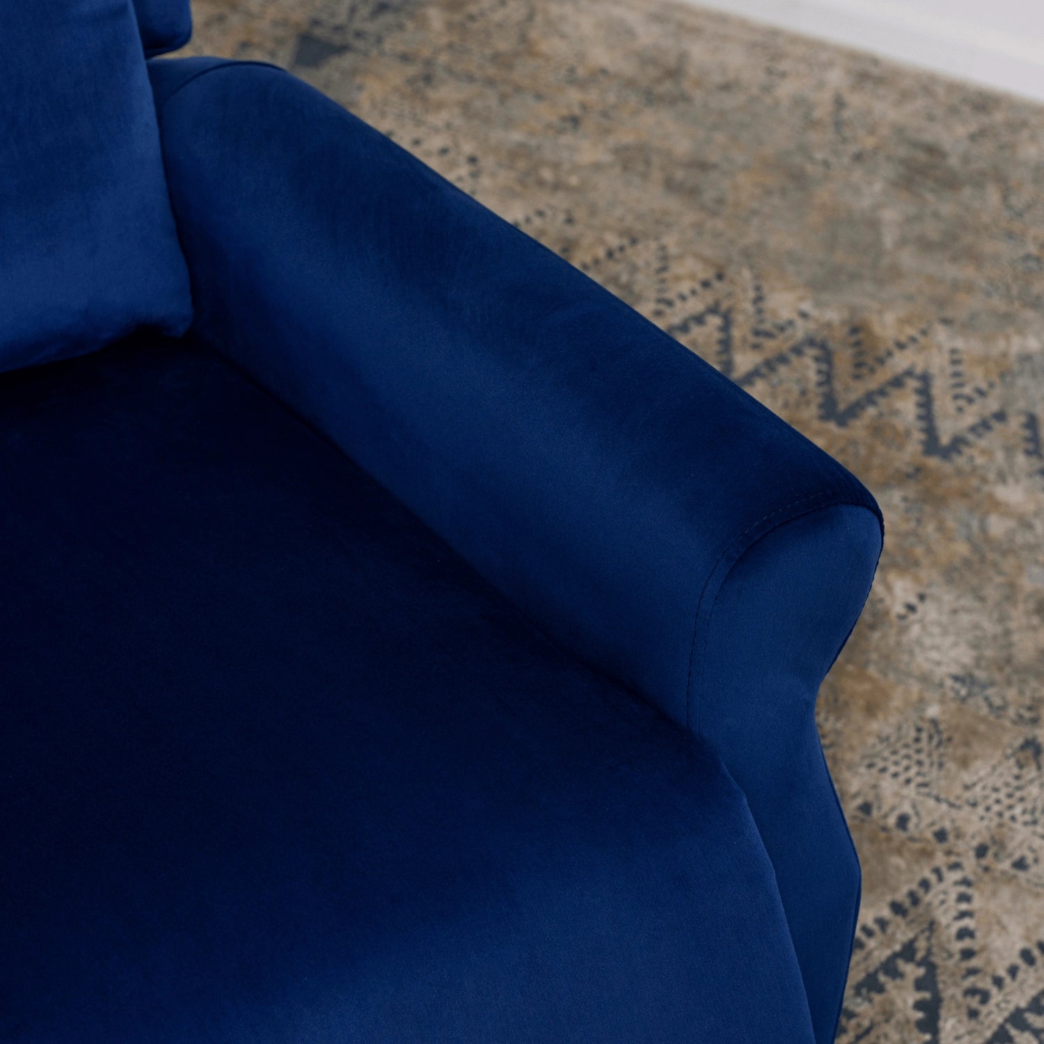 Elite SIMON Navy Blue Velvet Recliner