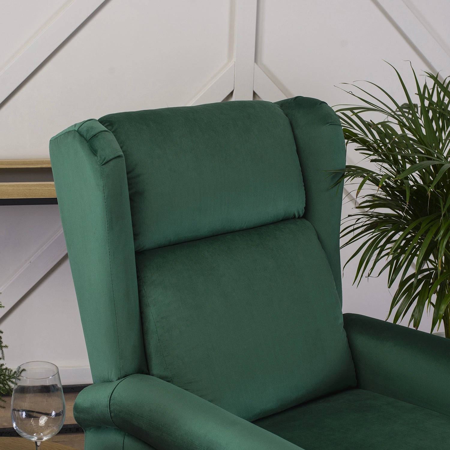 Elite SIMON Green Velvet Recliner