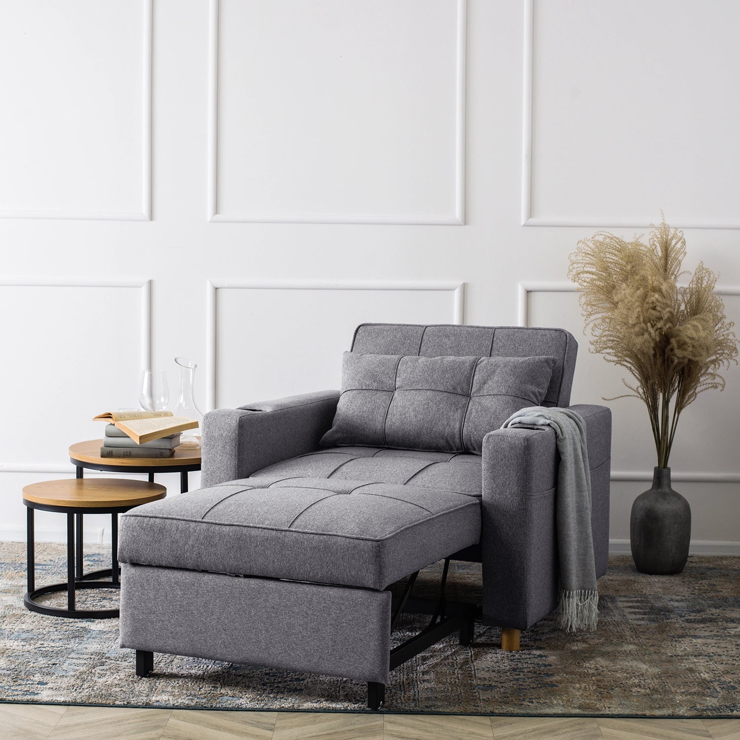 Elite SOLOR Grey Armchair Bed