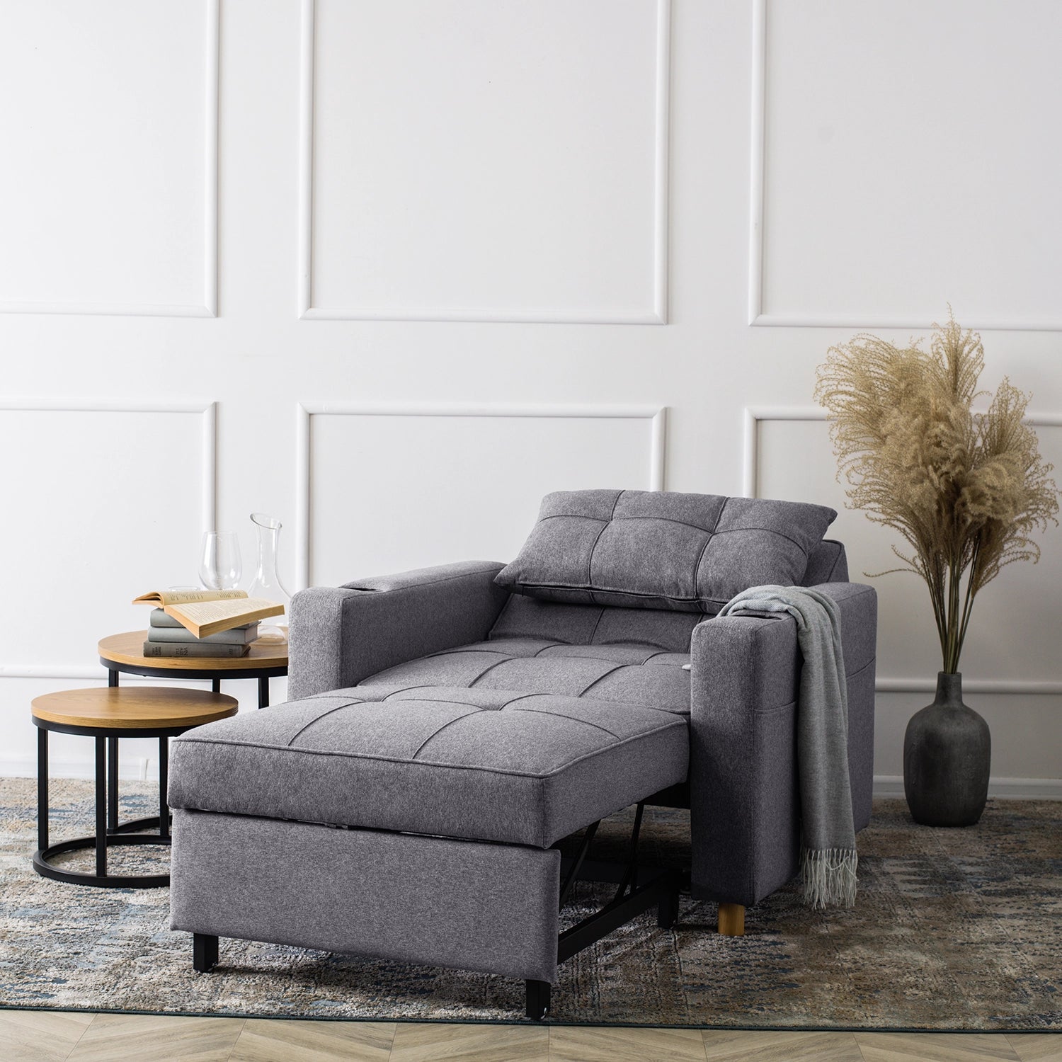 Elite SOLOR Grey Armchair Bed
