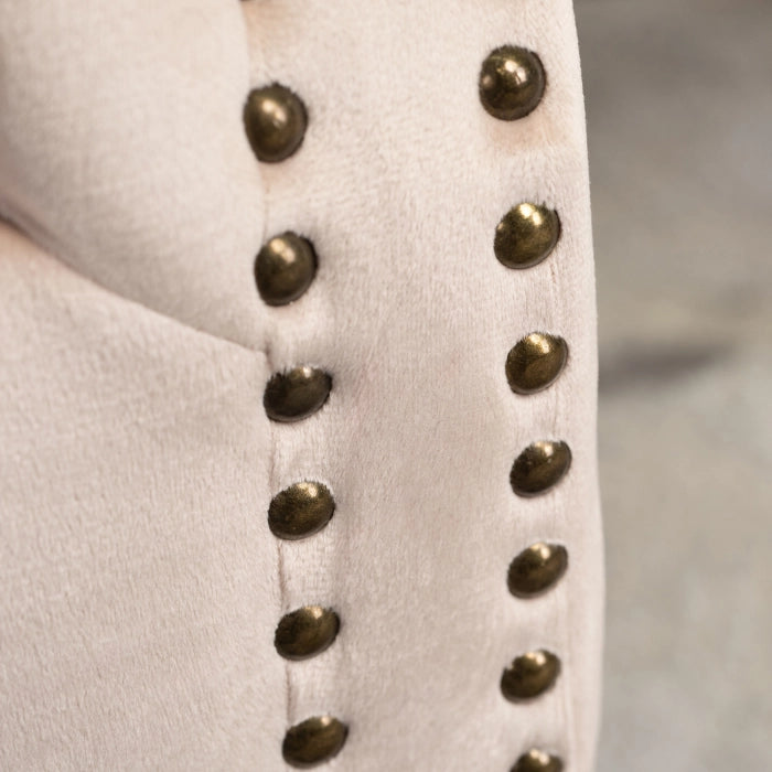 Elite MALLO Beige Velvet Armchair