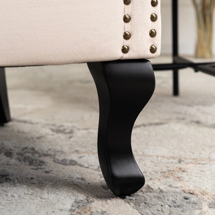 Elite MALLO Beige Velvet Armchair