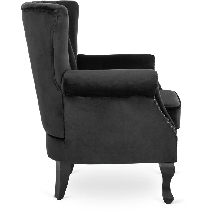 Elite MALLO Black Velvet Armchair