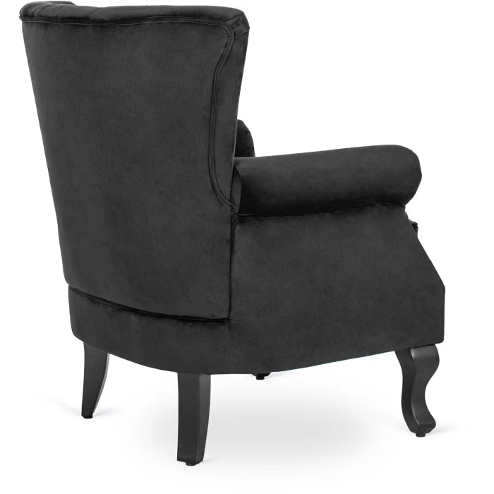 Elite MALLO Black Velvet Armchair