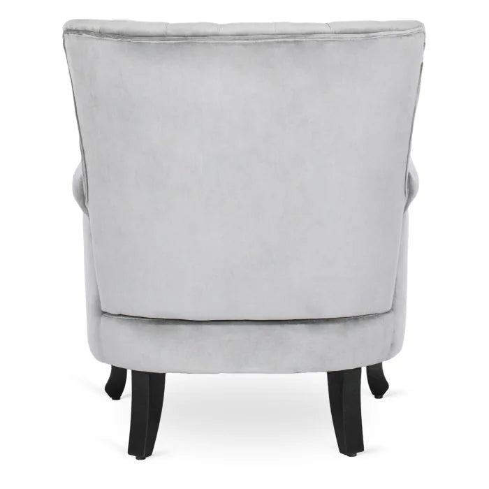 Elite MALLO Grey Velvet Armchair