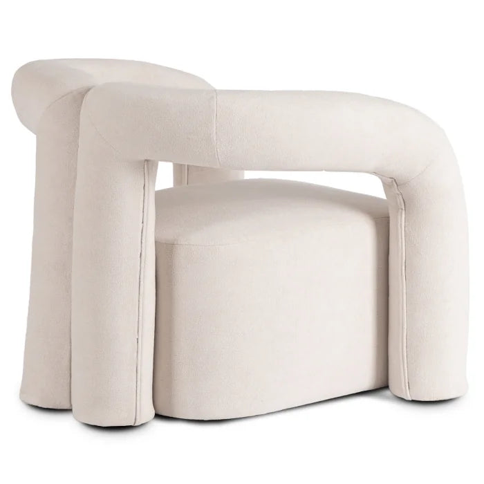 Elite BRAZIL Lounge Armchair for Living Room -Cream Modern