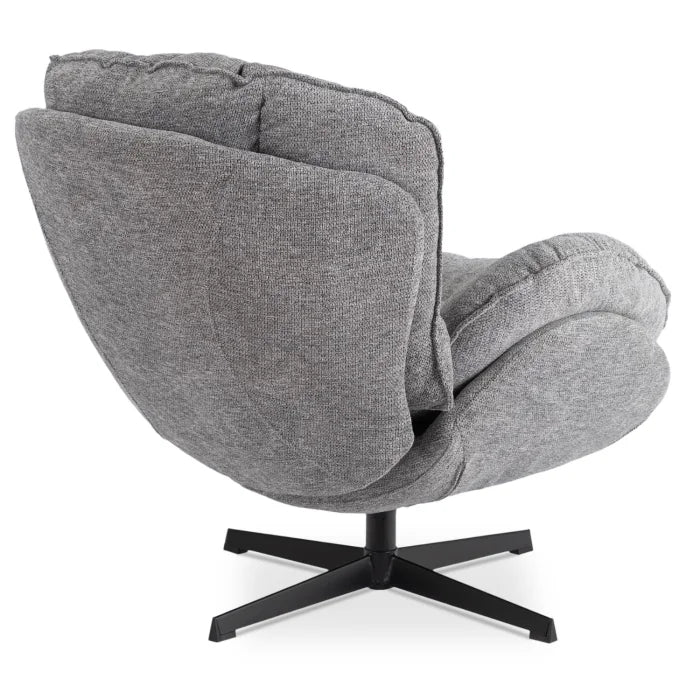 Elite Rosa Swivel Lounge Armchair- Grey