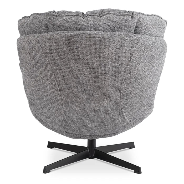 Elite Rosa Swivel Lounge Armchair- Grey