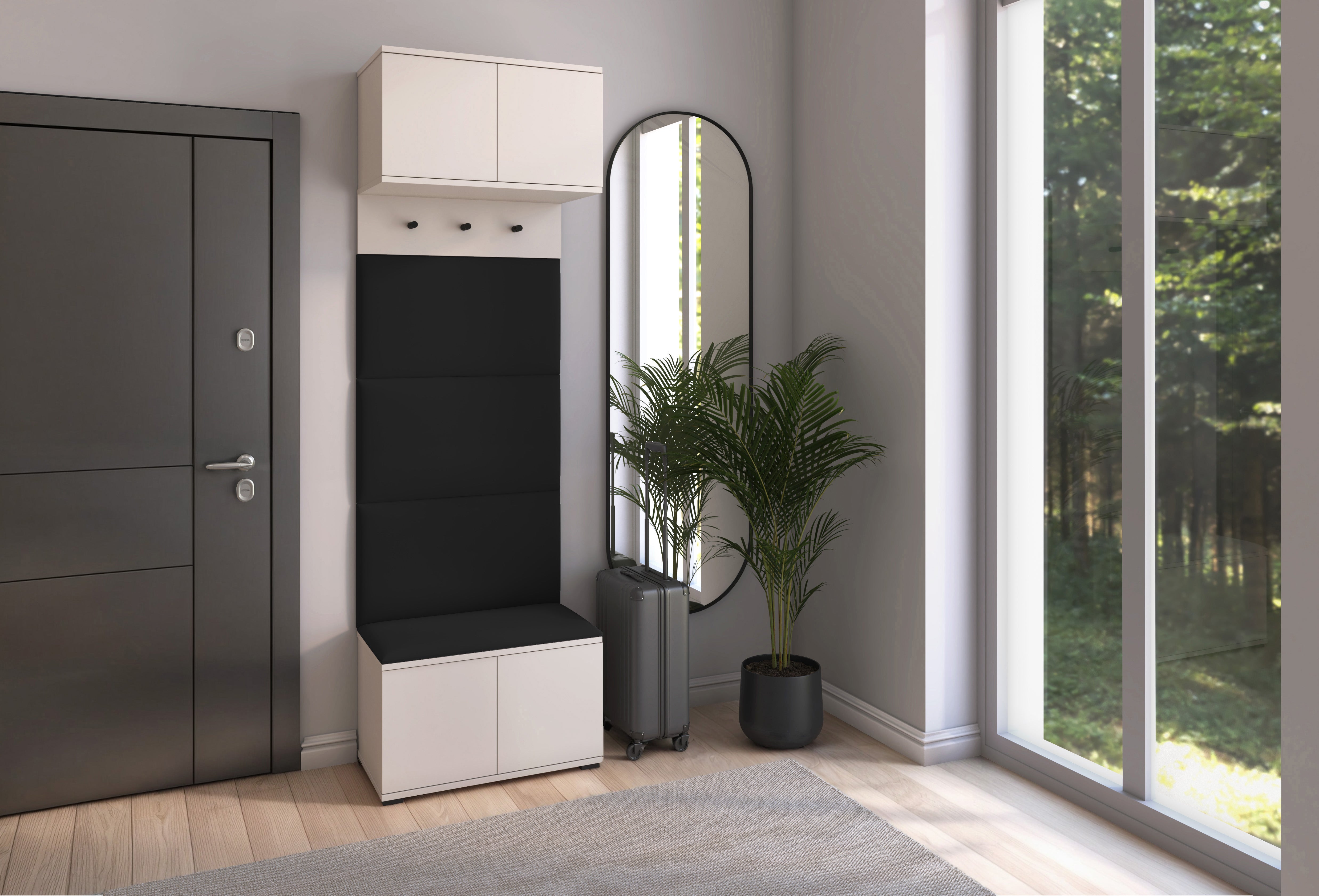 PK Bianco 5 Hallway Wardrobe Set – Black