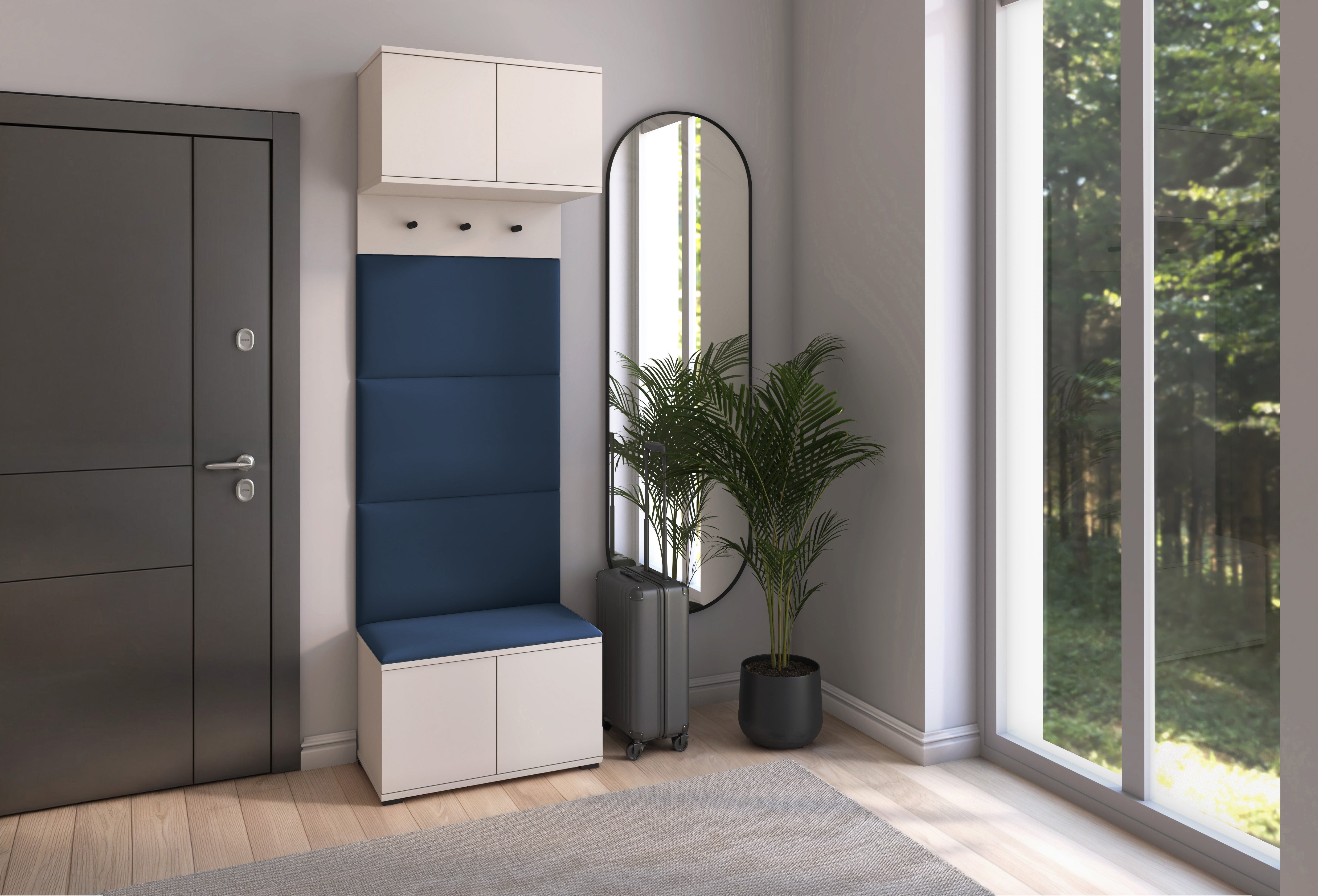 PK Bianco 5 Hallway Wardrobe Set – Deep Blue