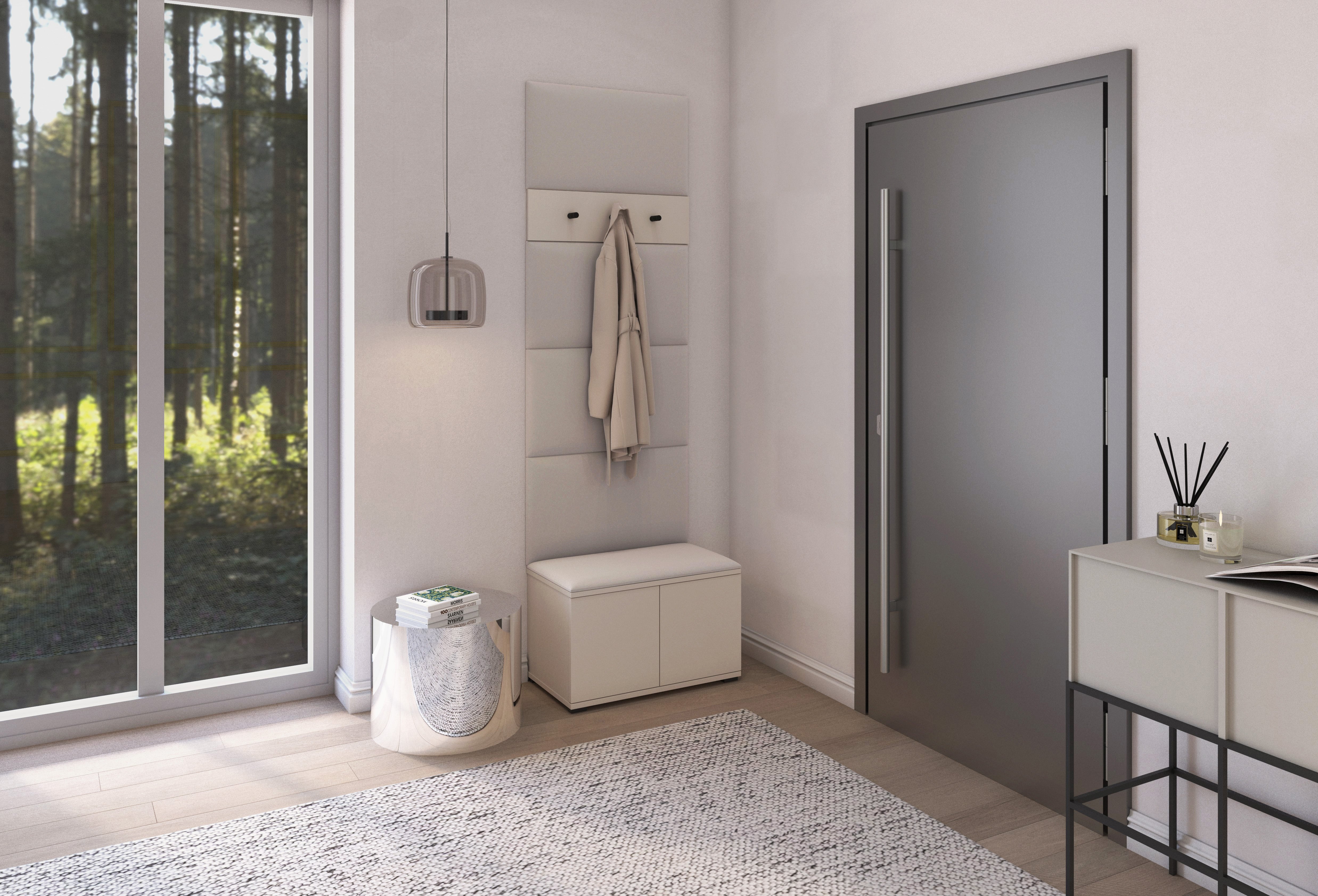 PK Bianco 6 Hallway Wardrobe Set - Cream