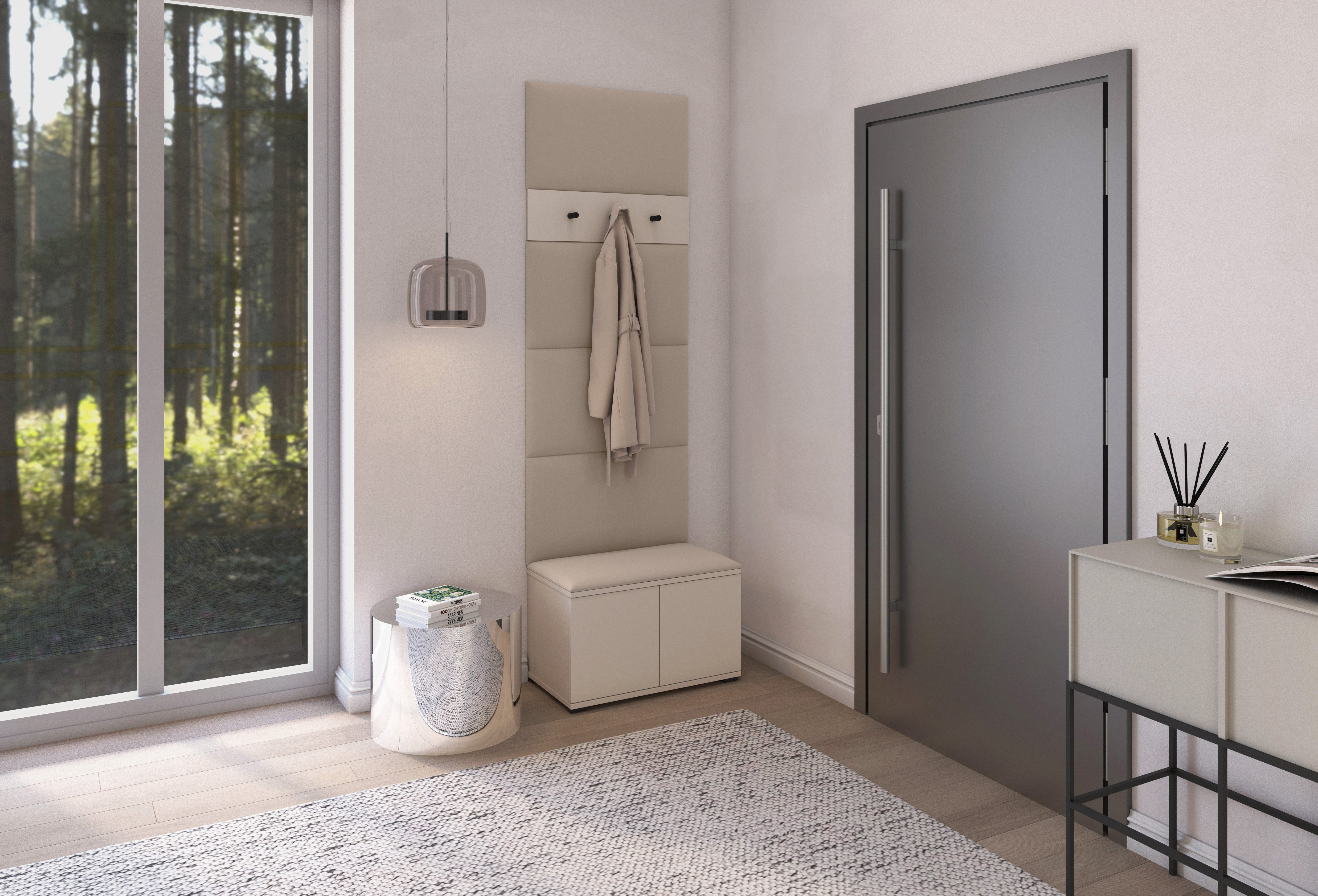 PK Bianco 6 Hallway Wardrobe Set - Light Beige