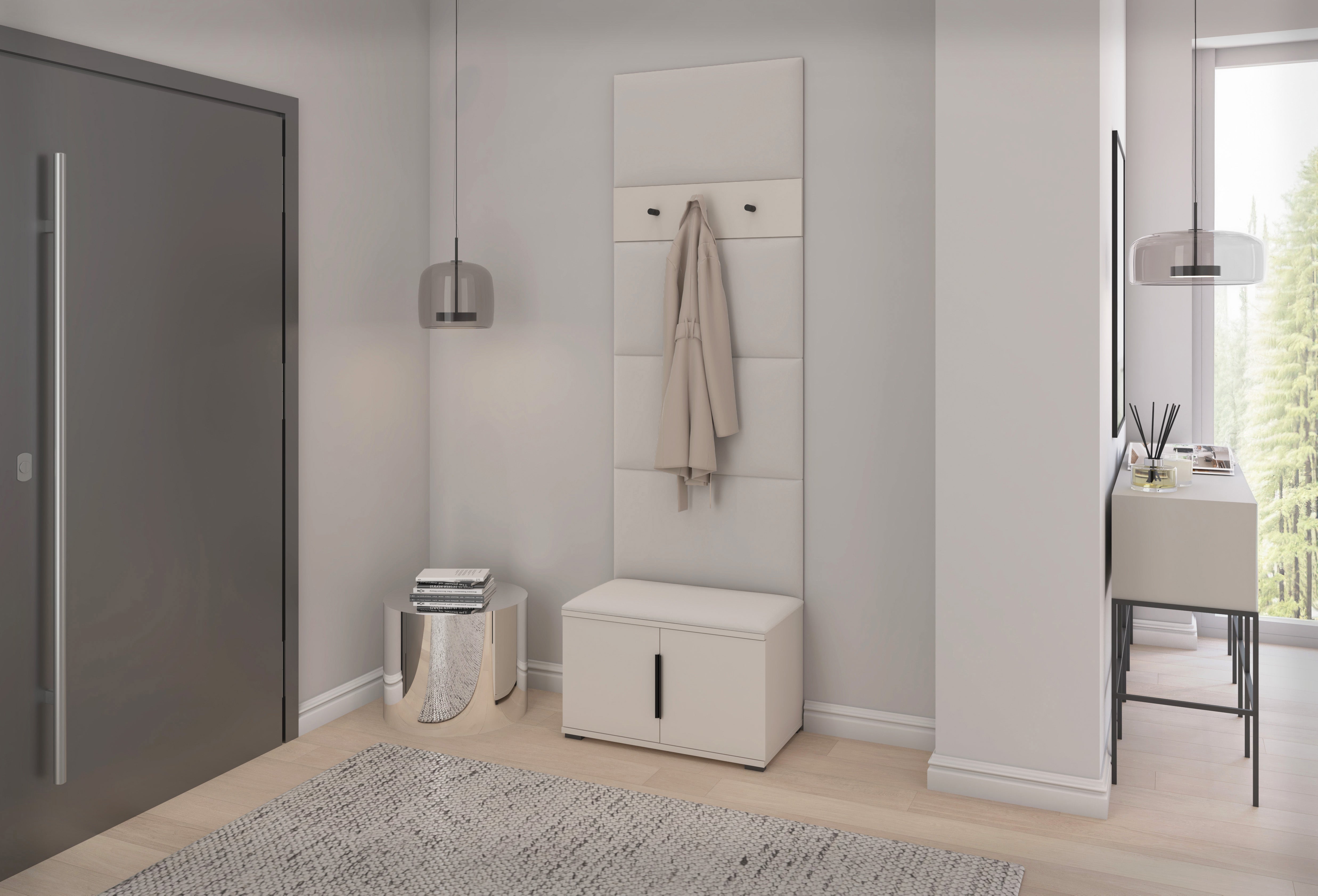 PK Bianco 6 Hallway Wardrobe Set - Cream