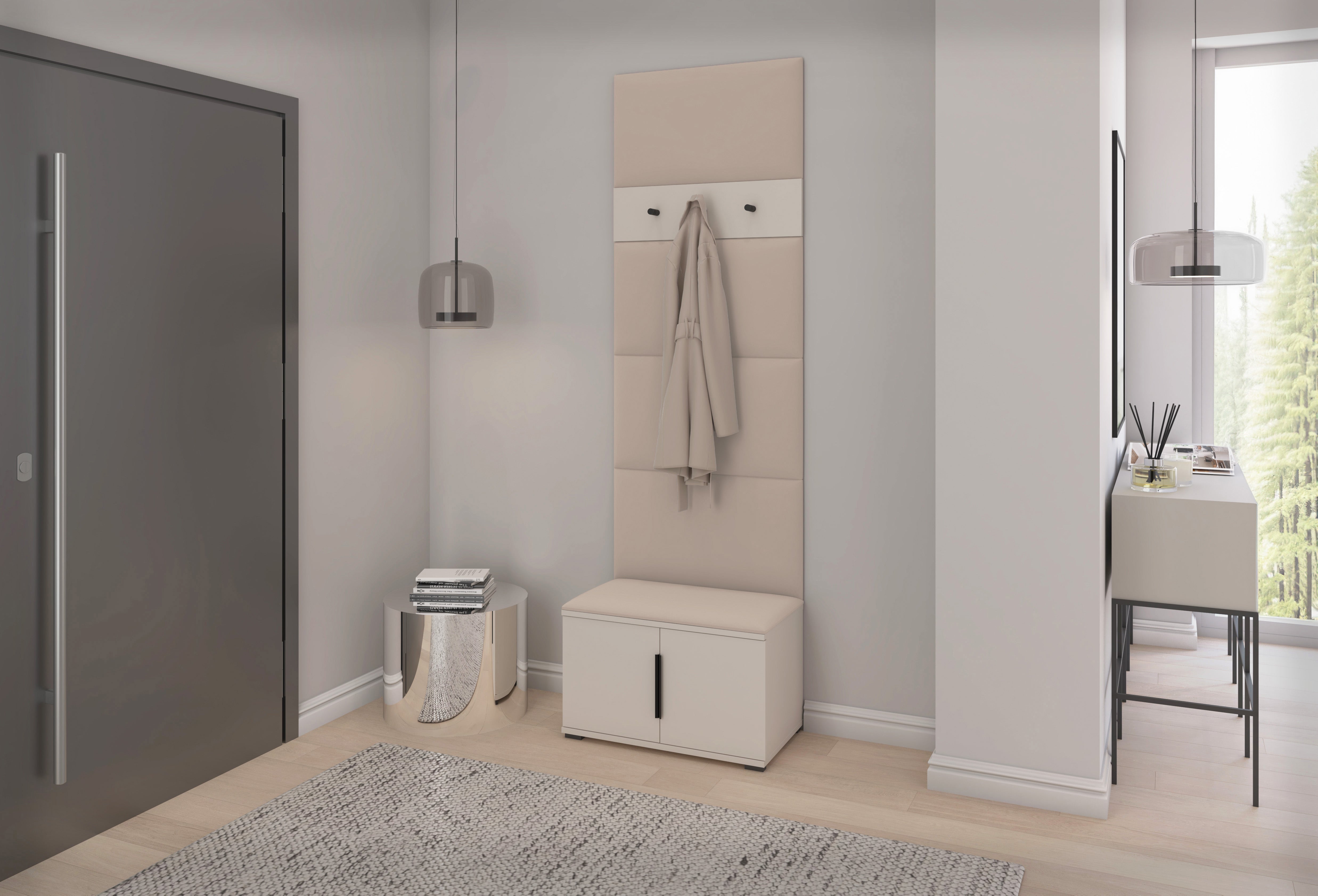 PK Bianco 6 Hallway Wardrobe Set - Light Beige