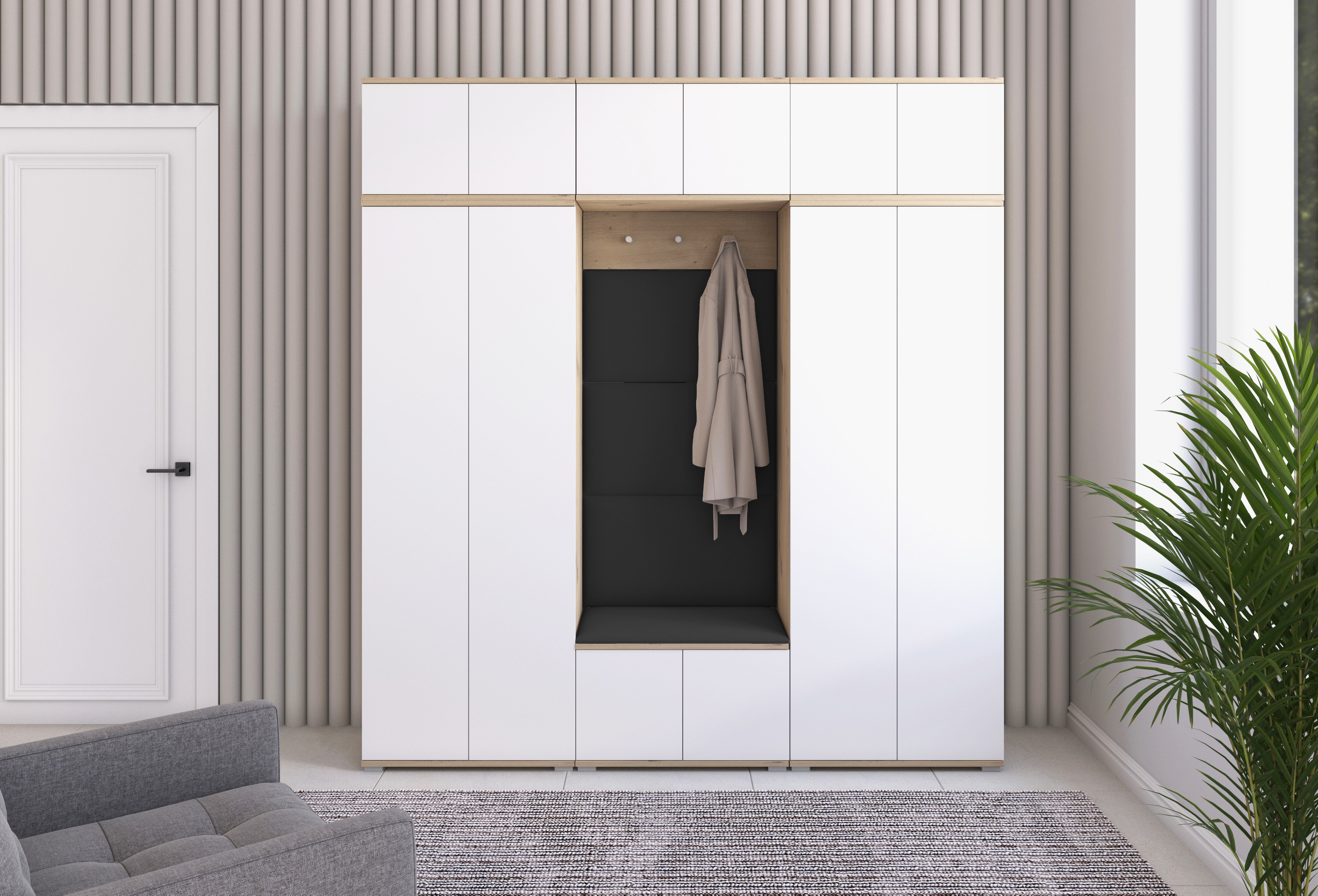 PK Sevilla 4 Hallway Wardrobe - Black