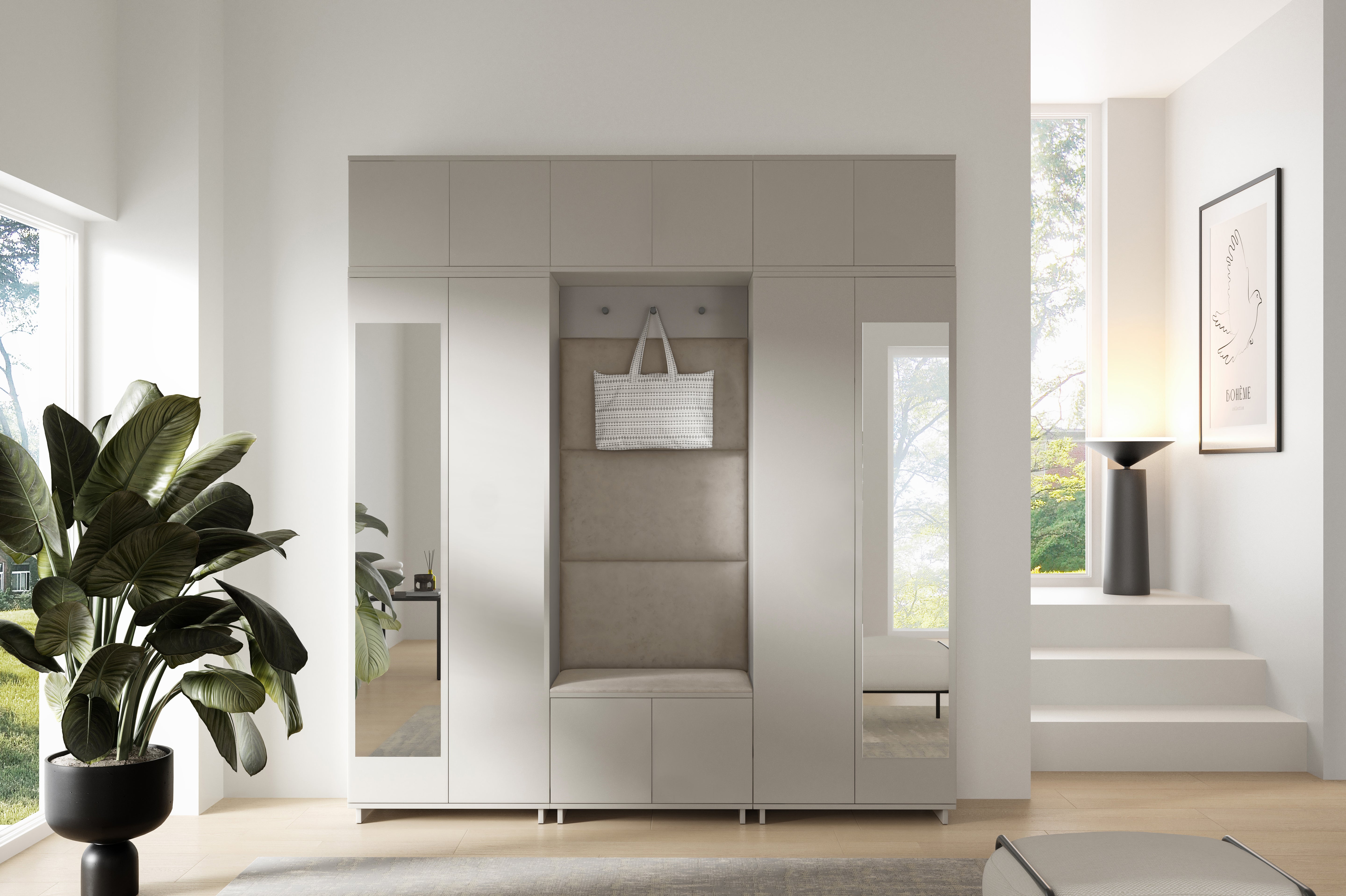 PK Bianco 2 Hallway Wardrobe Set - Rabbit