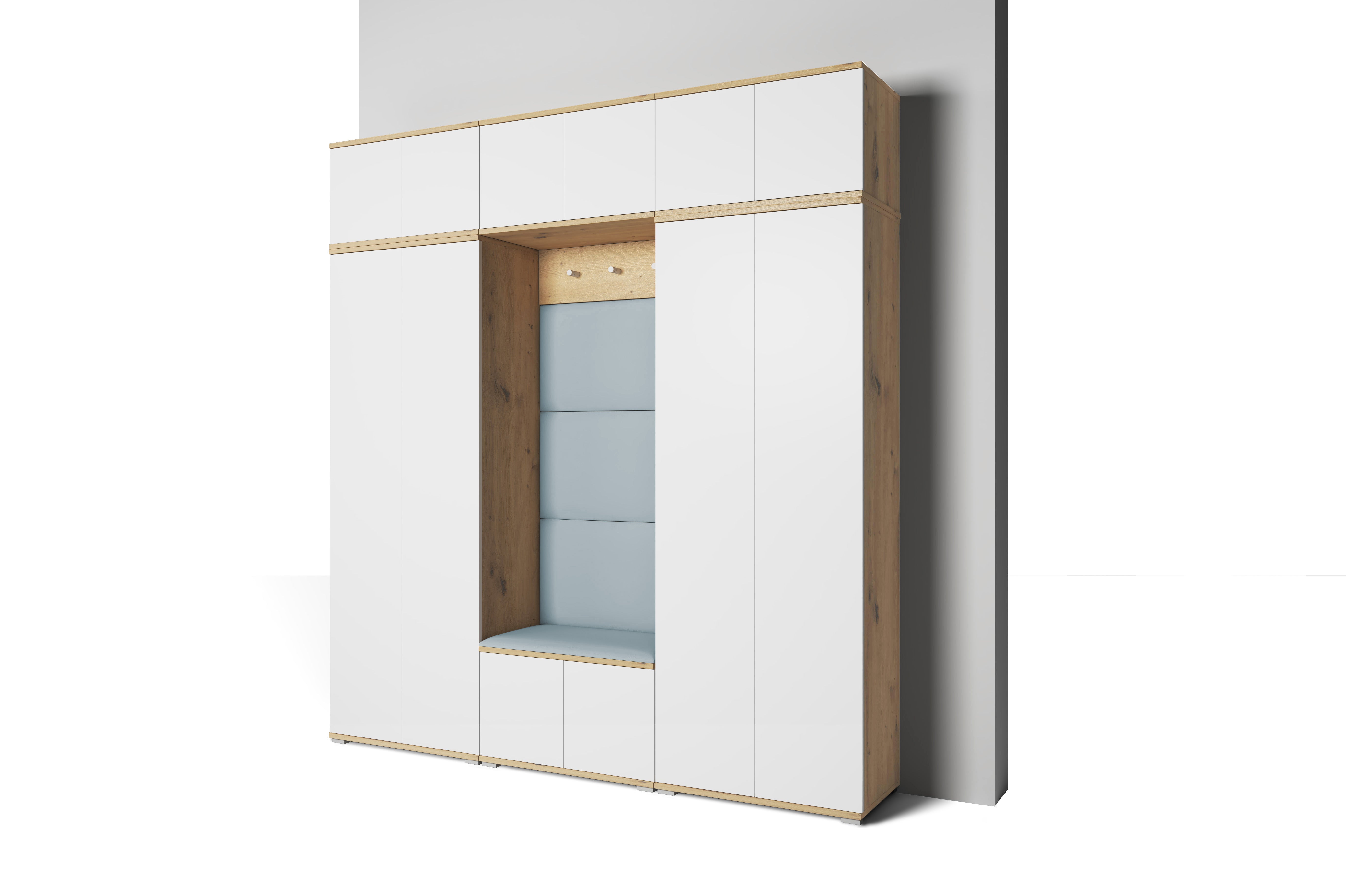 PK Sevilla 4 Hallway Wardrobe - Upholstered Panels in Various Colours