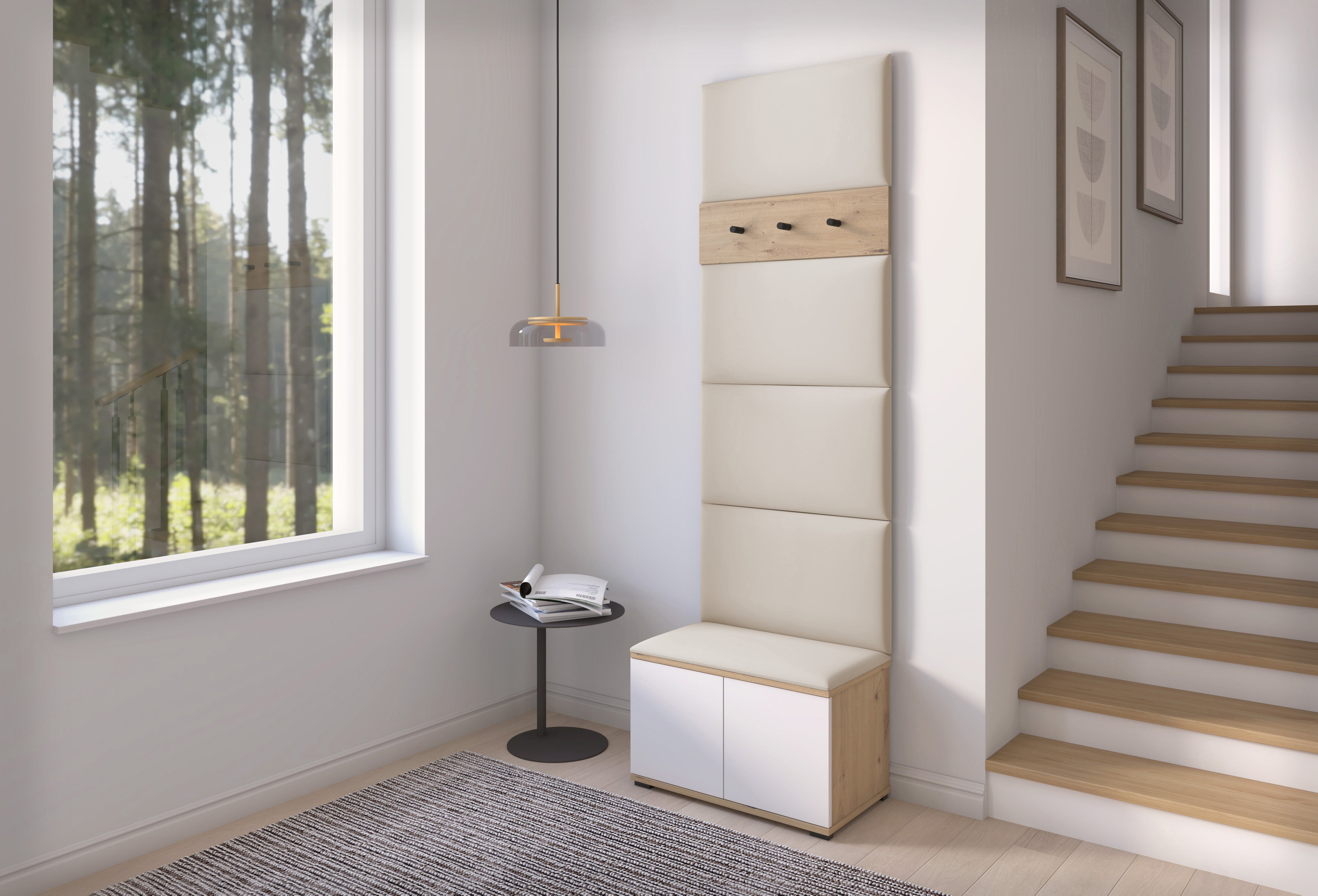 PK Sevilla 6 Hallway Wardrobe - Upholstered Panels in Various Colours