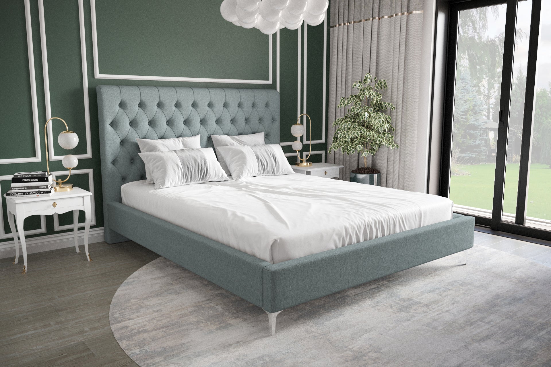 G-Valentino Upholstered Bed - Stylish and comfortable addition to any bedroom.