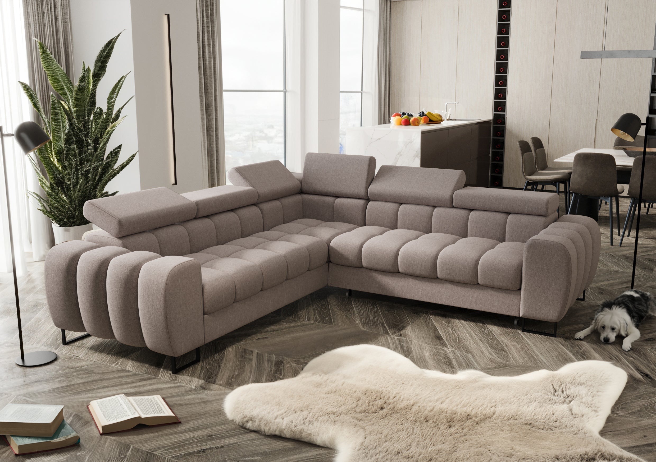 Aspen Max 260×260 cm Corner Sofa Bed Right– Available in Various Colors and Fabrics