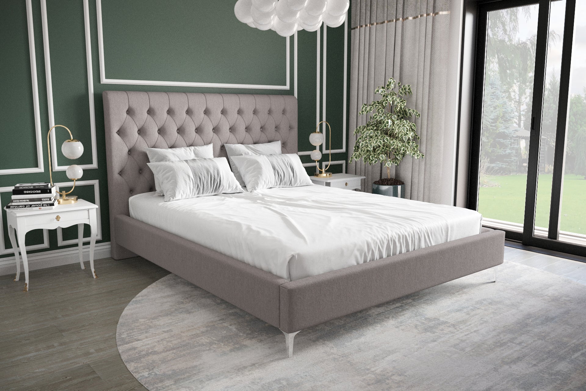 G-Valentino Upholstered Bed - Stylish and comfortable addition to any bedroom.