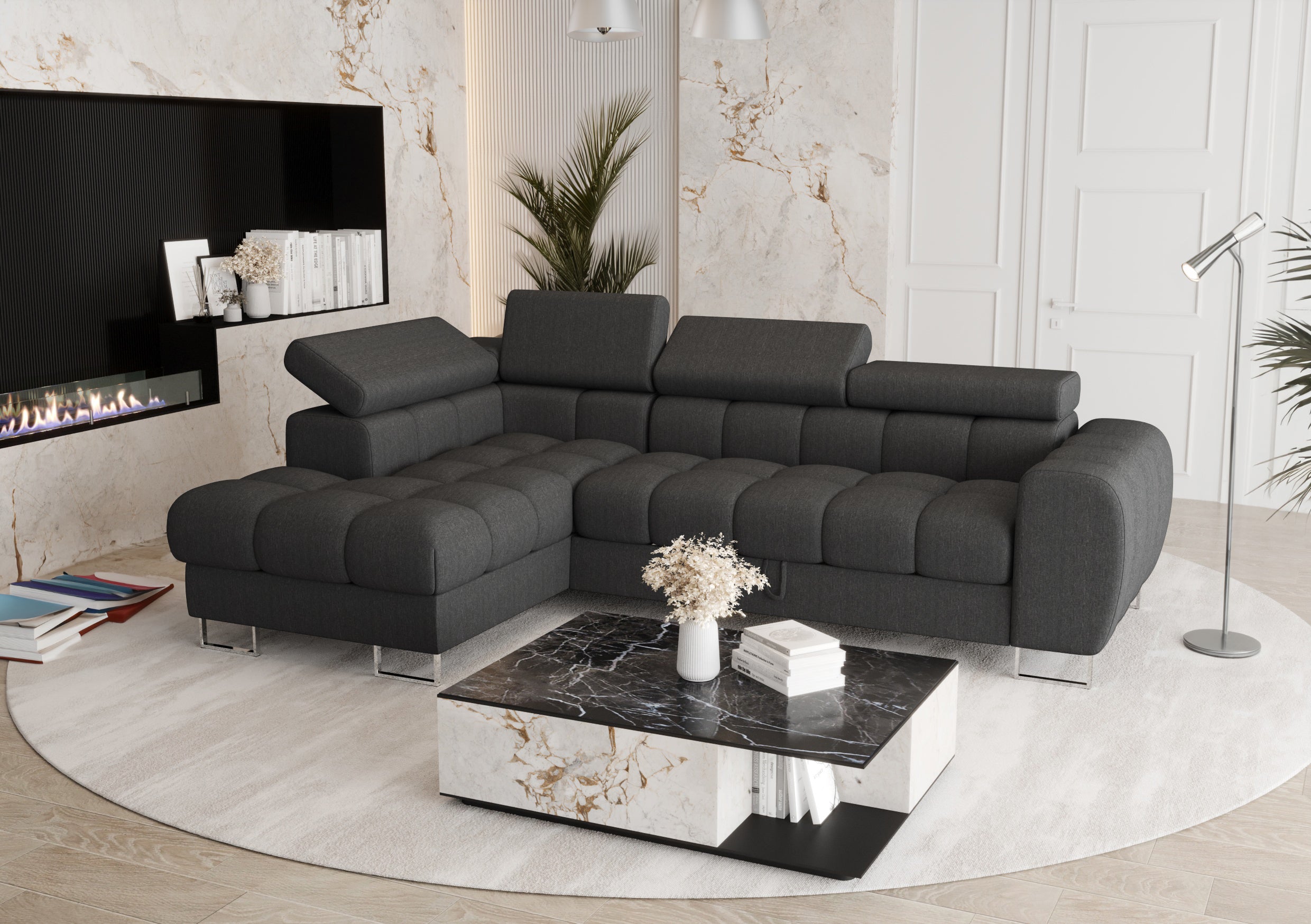 Aspen Mini Corner Sofa  Left – Available in Various Colors and Fabrics