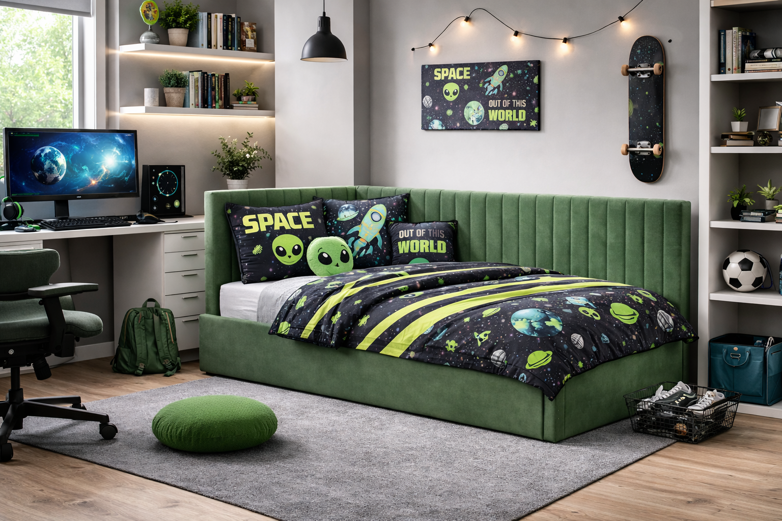 KIKO Upholstered Bed – 90 × 200 / 120 × 200 cm – Kids & Youth