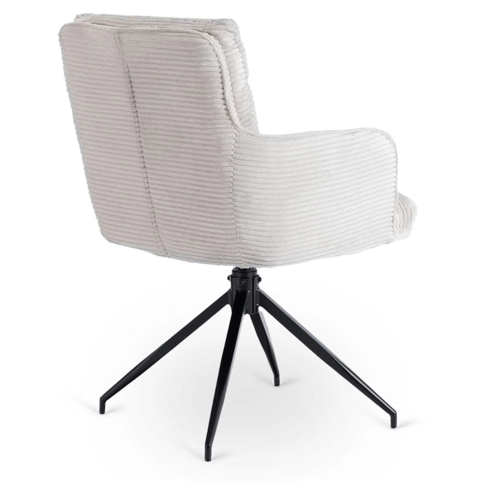 Elite AKITA Modern Upholstered Swivel Chair-Modern Grey  Corduroy