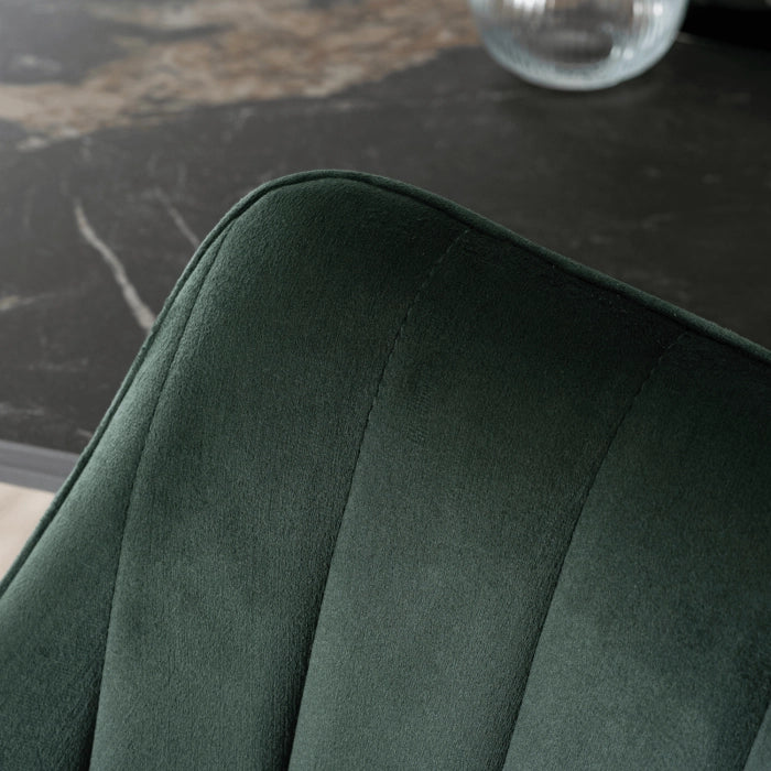 Elite MUMBAI Green Modern Upholstered Swivel Chair