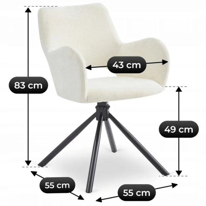 Elite FLAV Cream Modern Upholstered Chair