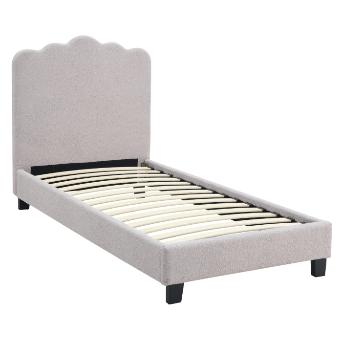 Elite CRATER Boucle Single Bed with Colour Options- 90 x 200 cm