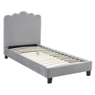 Elite CRATER Velour Single Bed with Colour Options- 90 x 200 cm