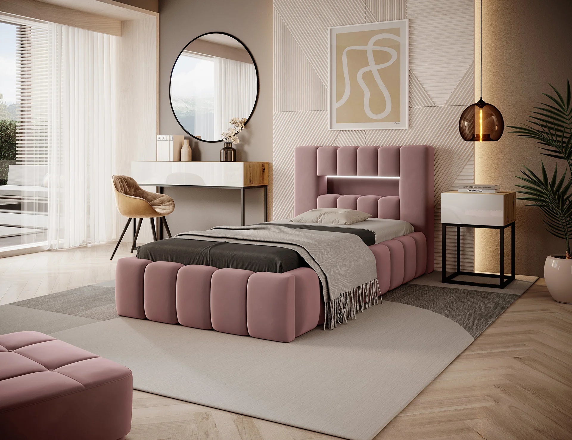 Eltap Lamica I Single Bed with Colour Options- 90 x 200 cm