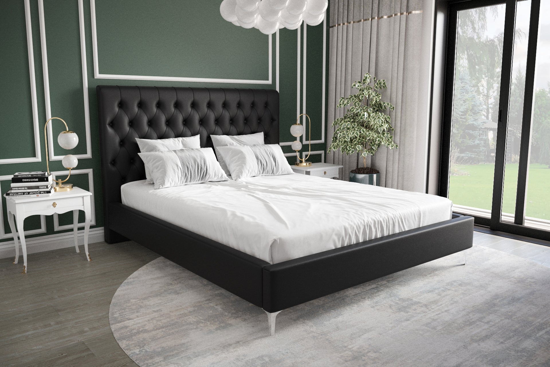 G-Valentino Upholstered Bed - Stylish and comfortable addition to any bedroom.