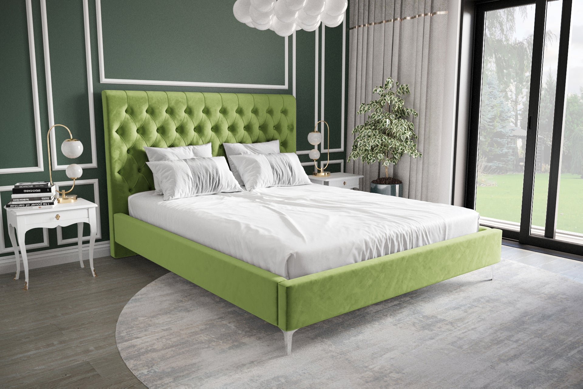 G-Valentino Upholstered Bed - Stylish and comfortable addition to any bedroom.